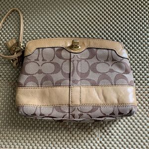 Coach Tan Wristlet bag